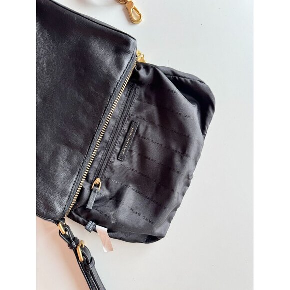 MARC BY MARC JACOBS Globetrotter Black Leather Wristlet Clutch Purse - Picture 9 of 13